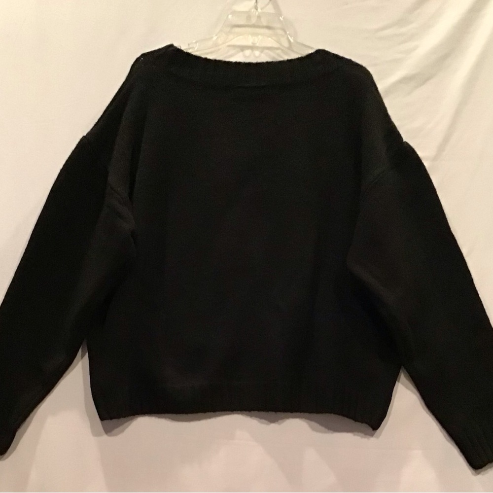 Fashion Nova Black V-Neck Sweater with Cherry Design 1T 83 - Picture 2 of 4